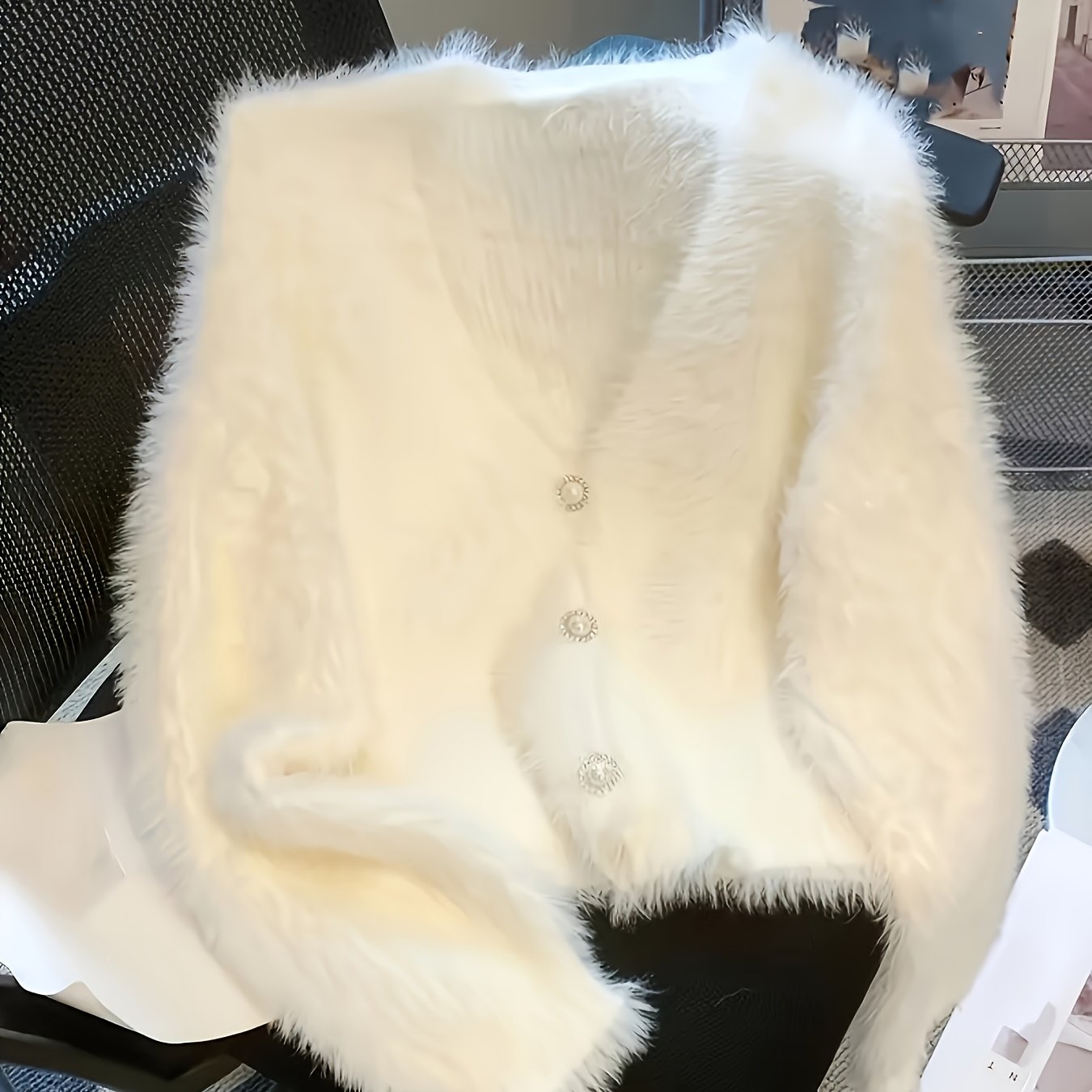 Faux Mink Cardigan