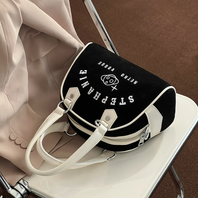 Vintage American Baseball Bag Vintage High-End Sweet Cool Boston Shoulder Crossbody Bag