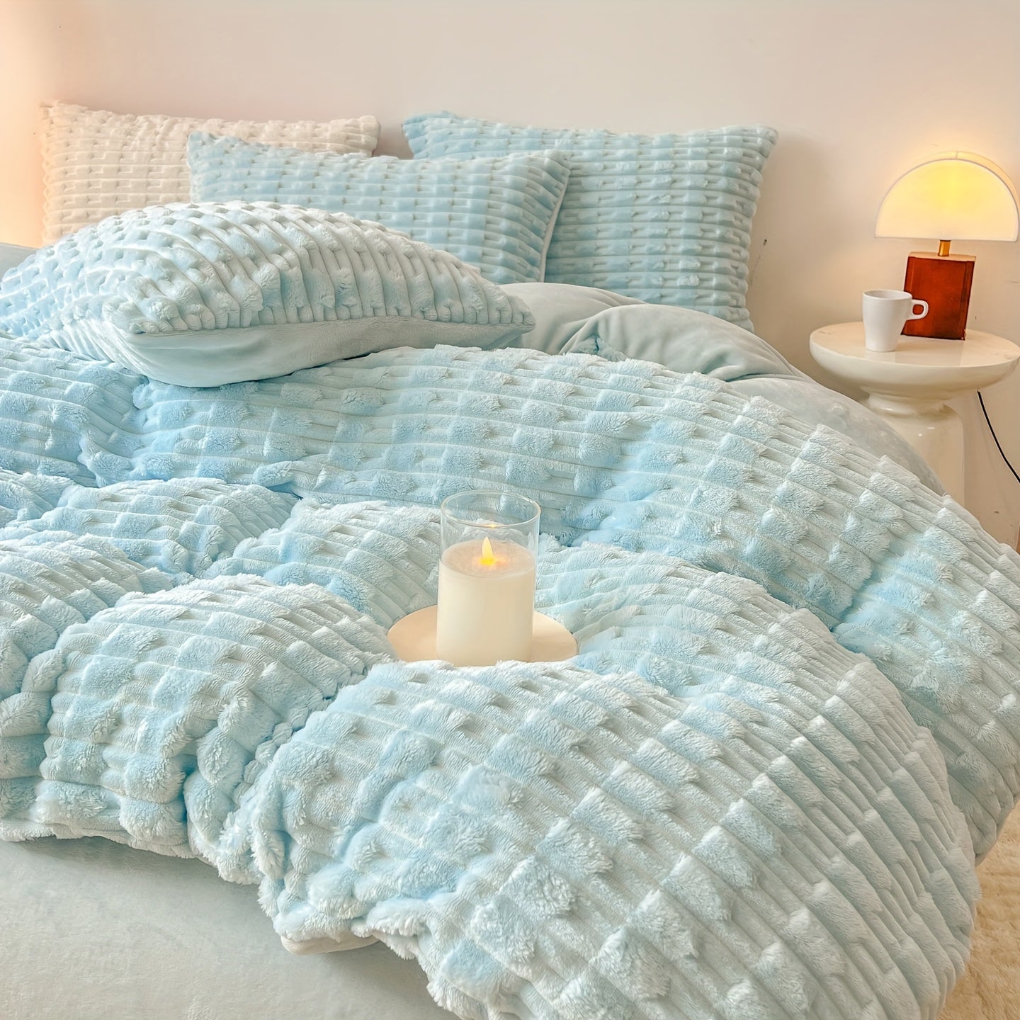 Solid Color Warm Duvet Cover Set