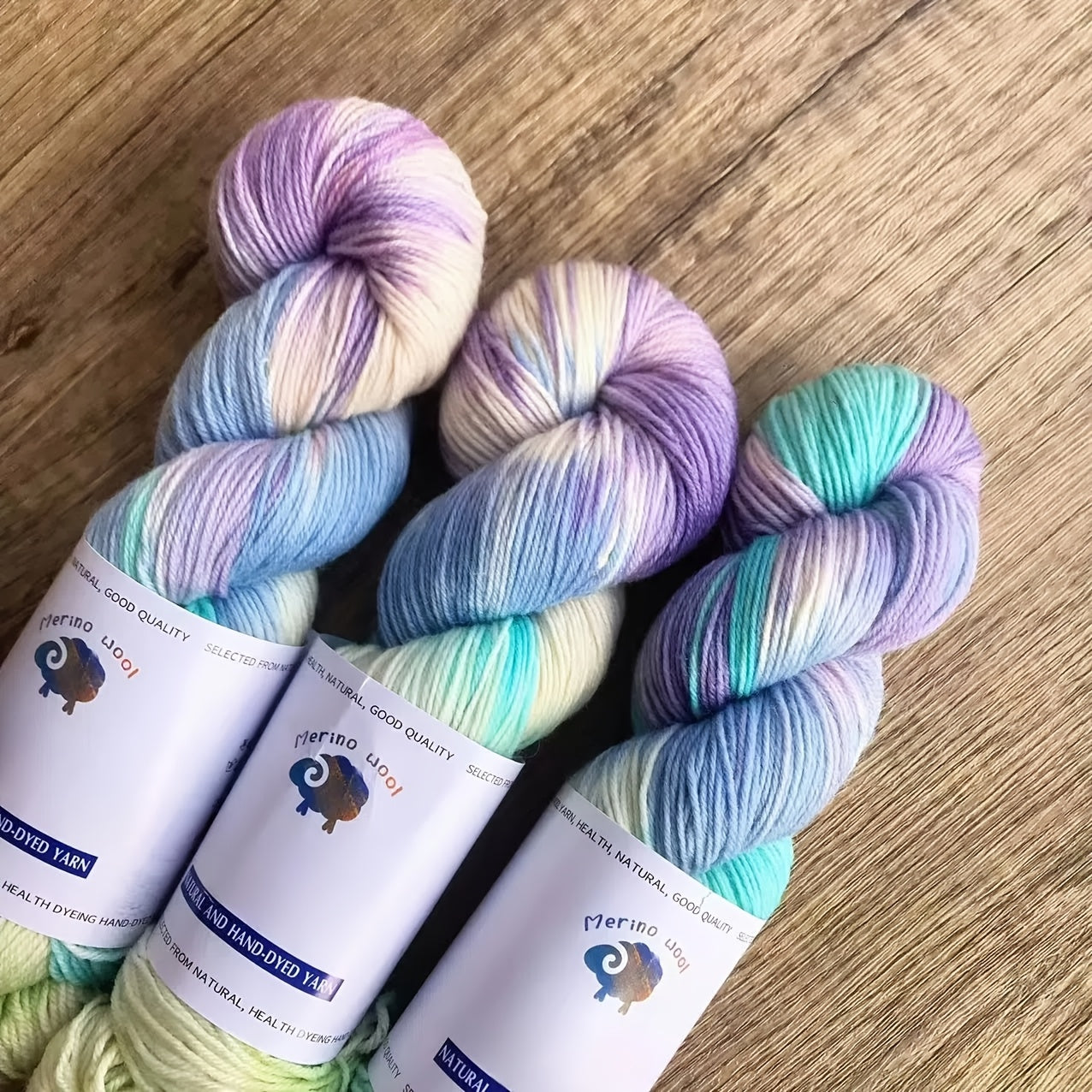 {3pcs} Hand-dyed Wool Yarn