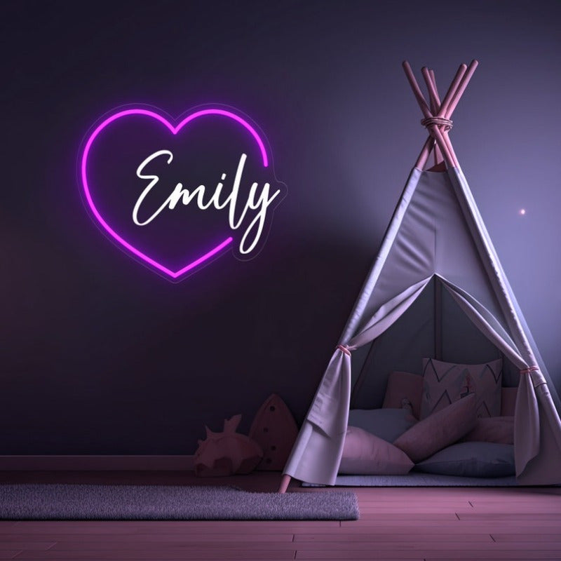 Customizable Heart-Shaped Neon Sign