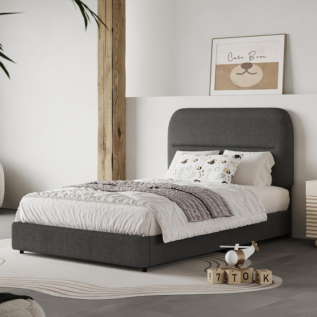 Upholstered Bed Frame with Headboard