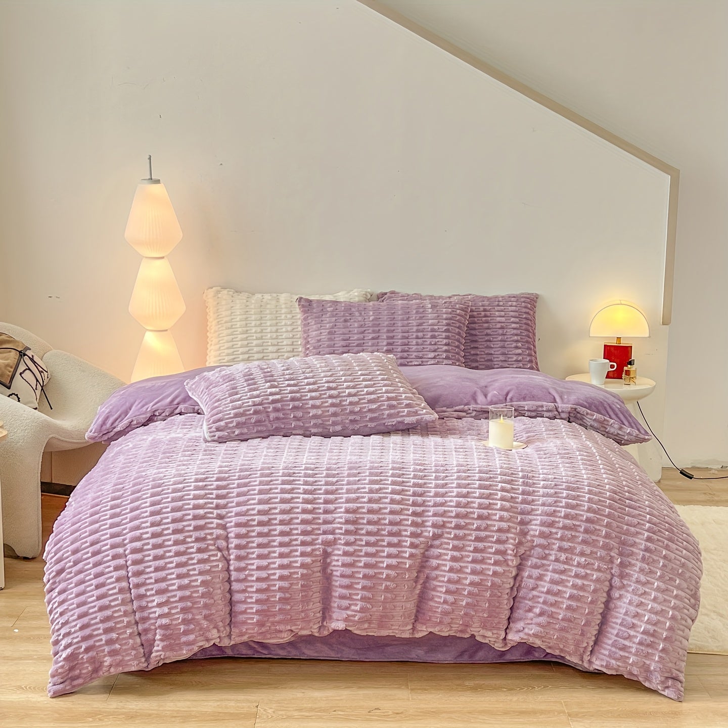 Solid Color Warm Duvet Cover Set