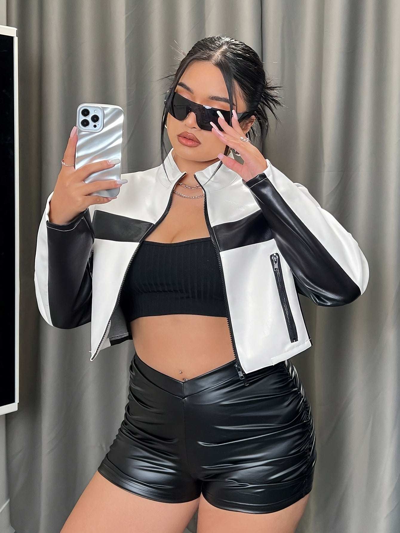 Two-Tone Biker Jacket