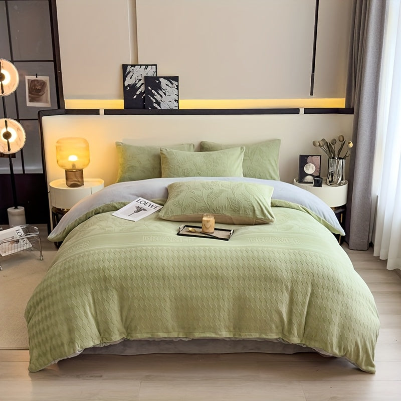 {3/4pc} Floral Milk Velvet Four-Piece Set