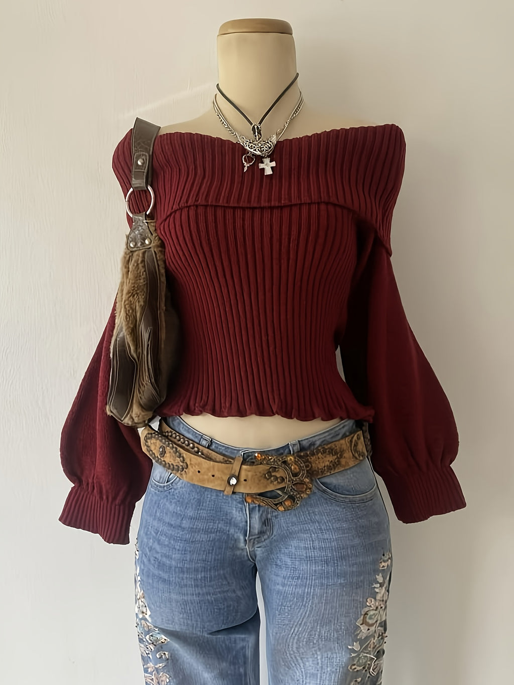 Off-the-Shoulder Sweater