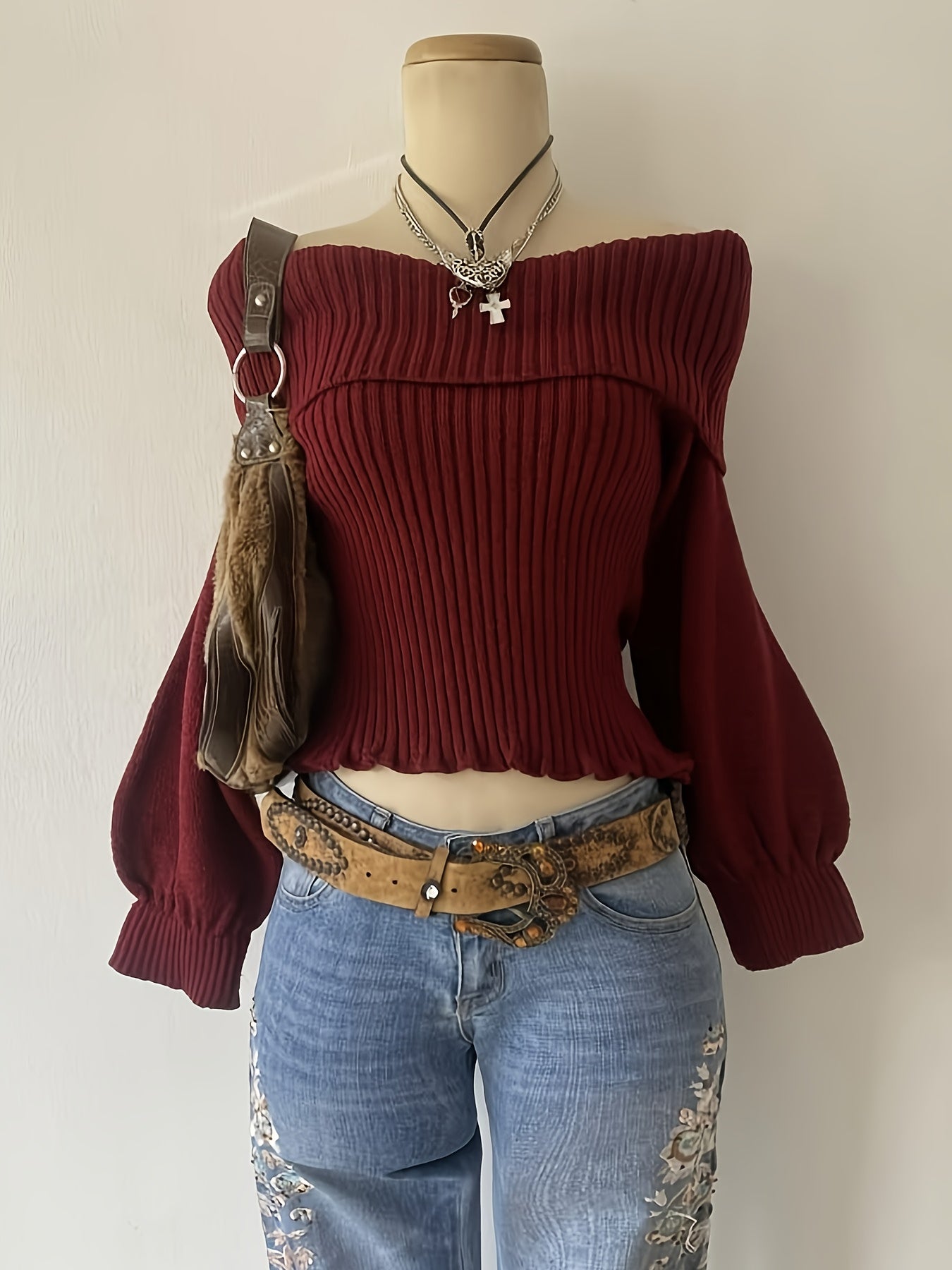 Off-the-Shoulder Sweater