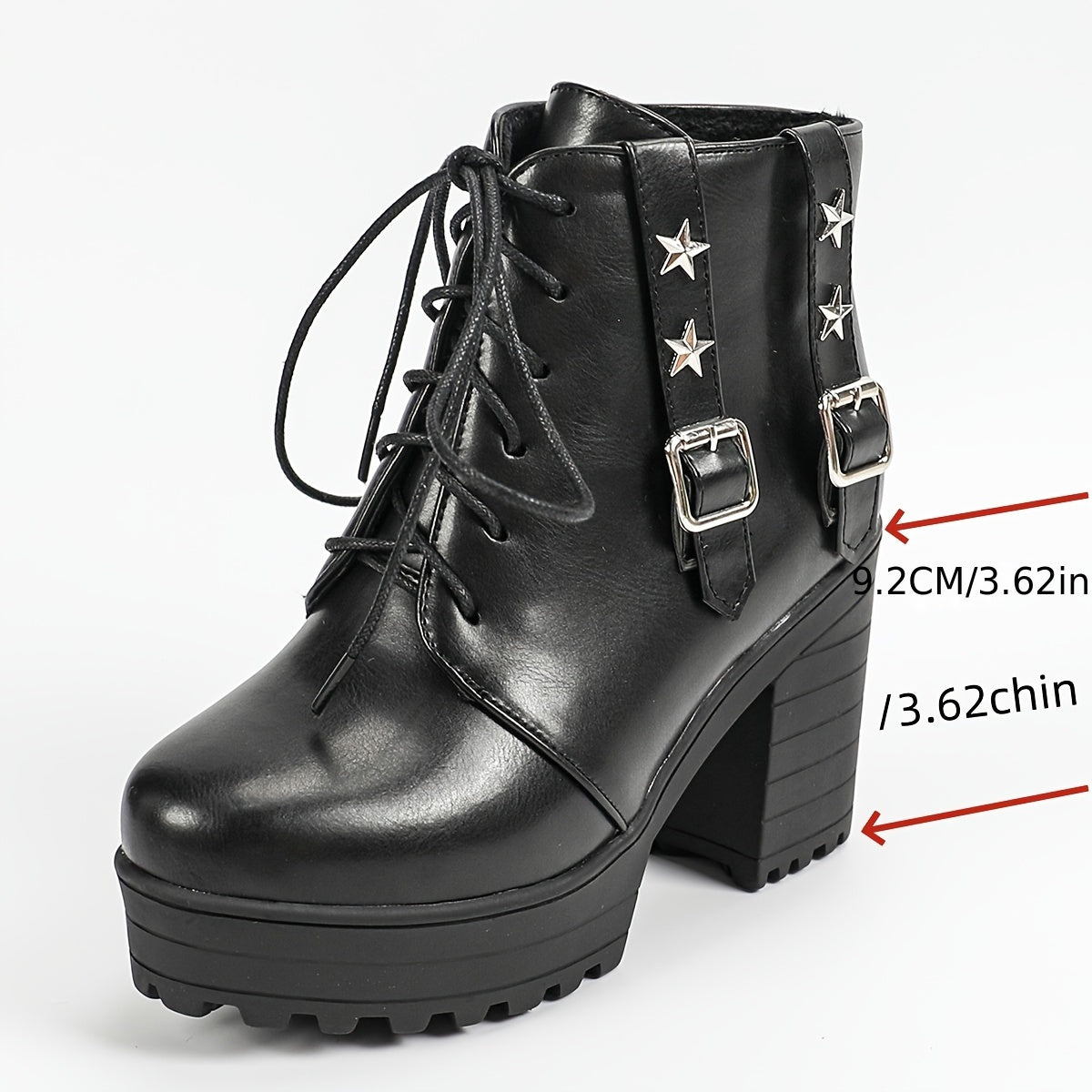 Retro Chunky Platform Ankle Boots