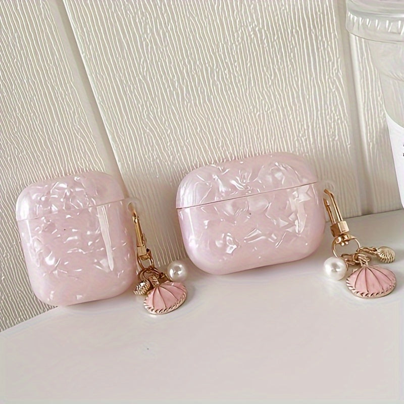 Pink Shell Pattern Plus Shell Pendant Case