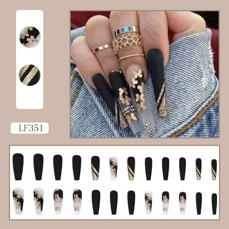 {24pcs} Hot Golden Nails