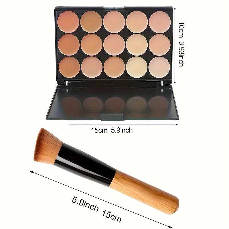 {2pcs} Professional Concealer Set with Brush