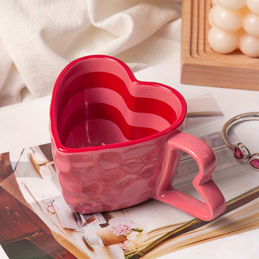 Red Love Ceramic Mug Creative Cute Coffee Cup