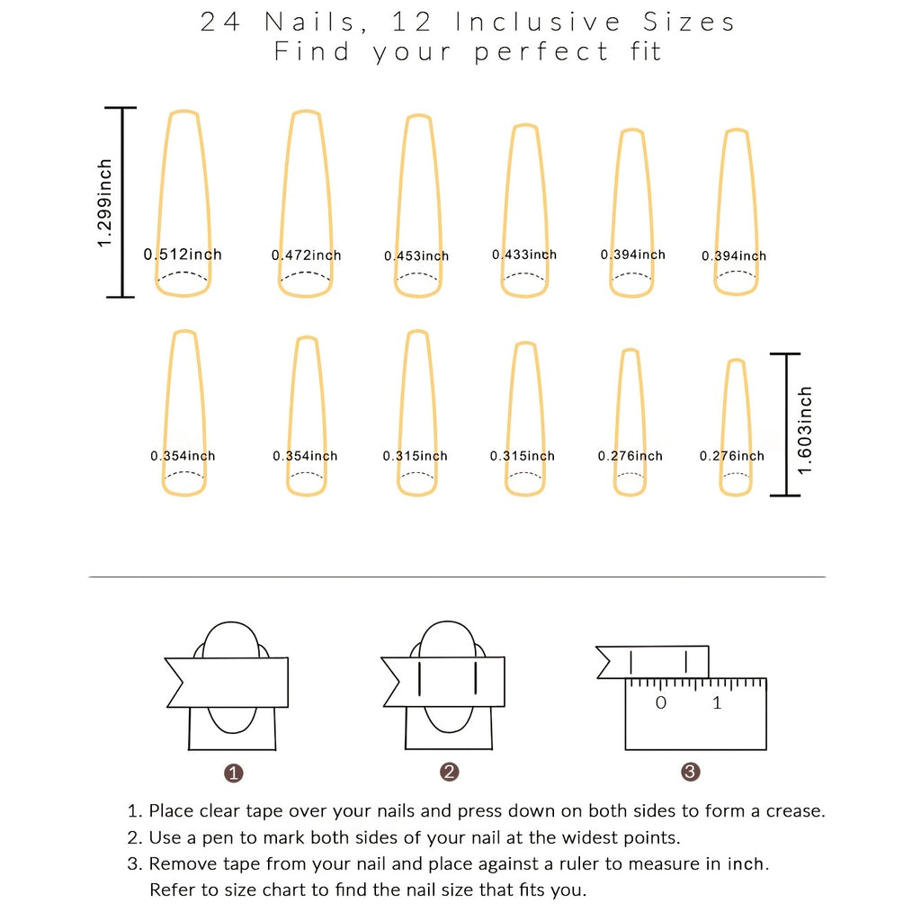 {24pcs} Hot Golden Nails