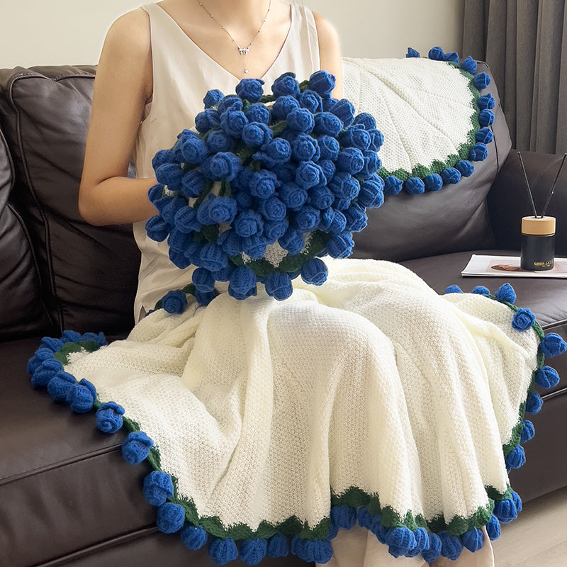 Rose Bouquet Throw Blanket