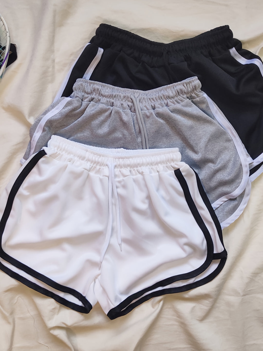 {3pcs} Casual Straight Wide-Leg Shorts