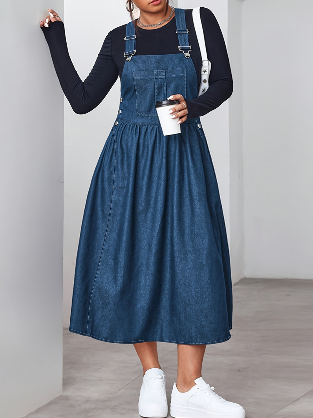 Faux Denim Dress