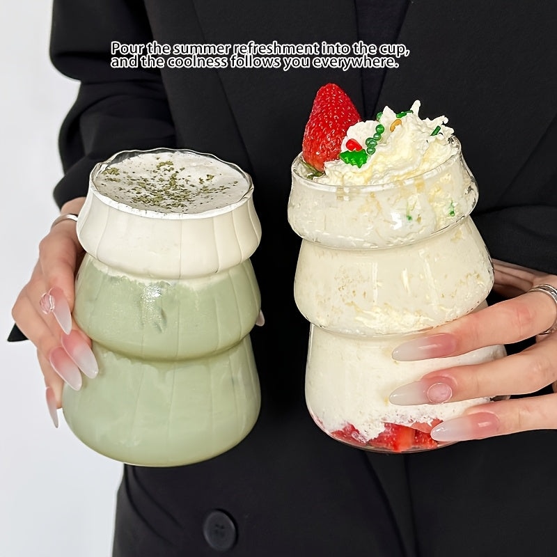 500ml/16.9oz transparent glass coffee cup