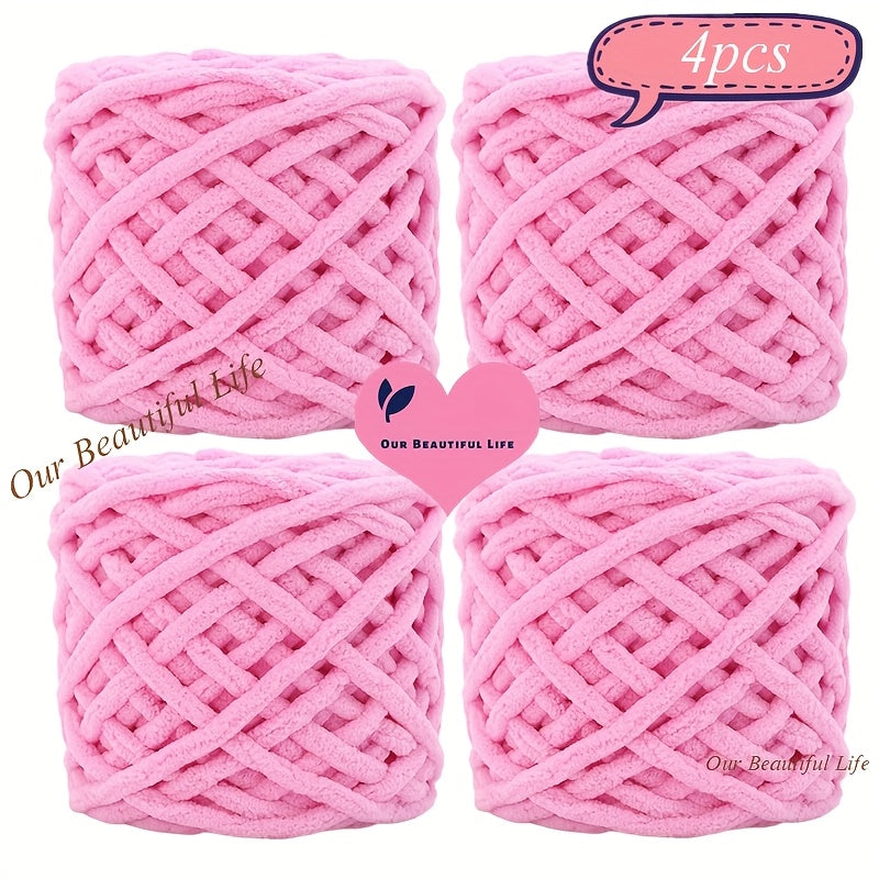 {4pcs} Ultra-Bulky Polyester Yarn
