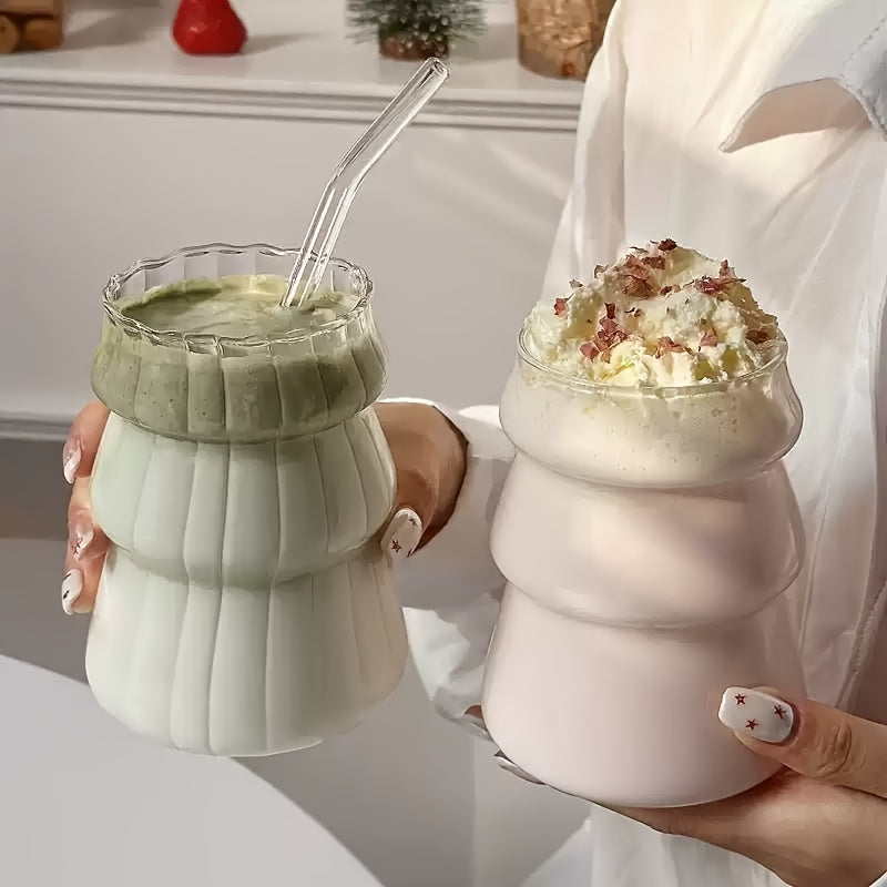 500ml/16.9oz transparent glass coffee cup