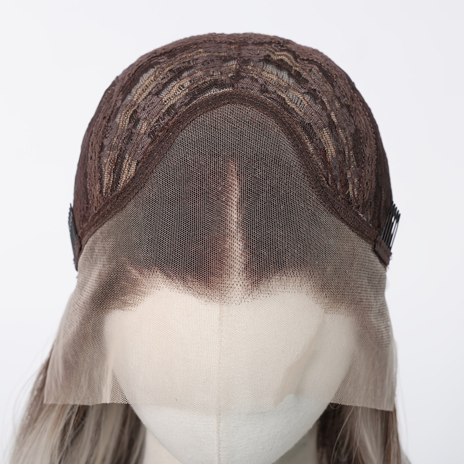 Gradient Blonde Straight Hair Wig Mixed With Brown And Golden Lace Wig