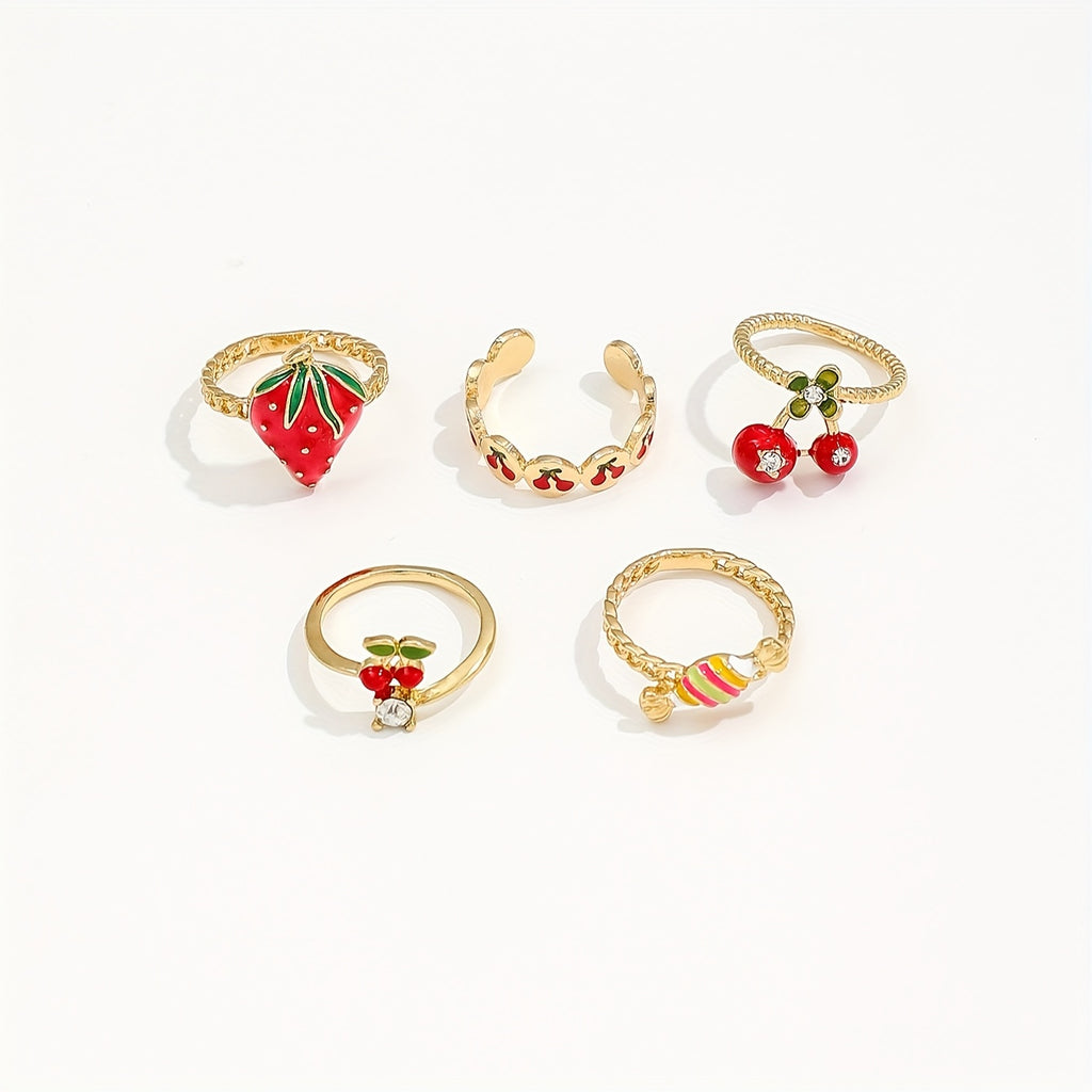 {5pcs} Fashion Rings Set