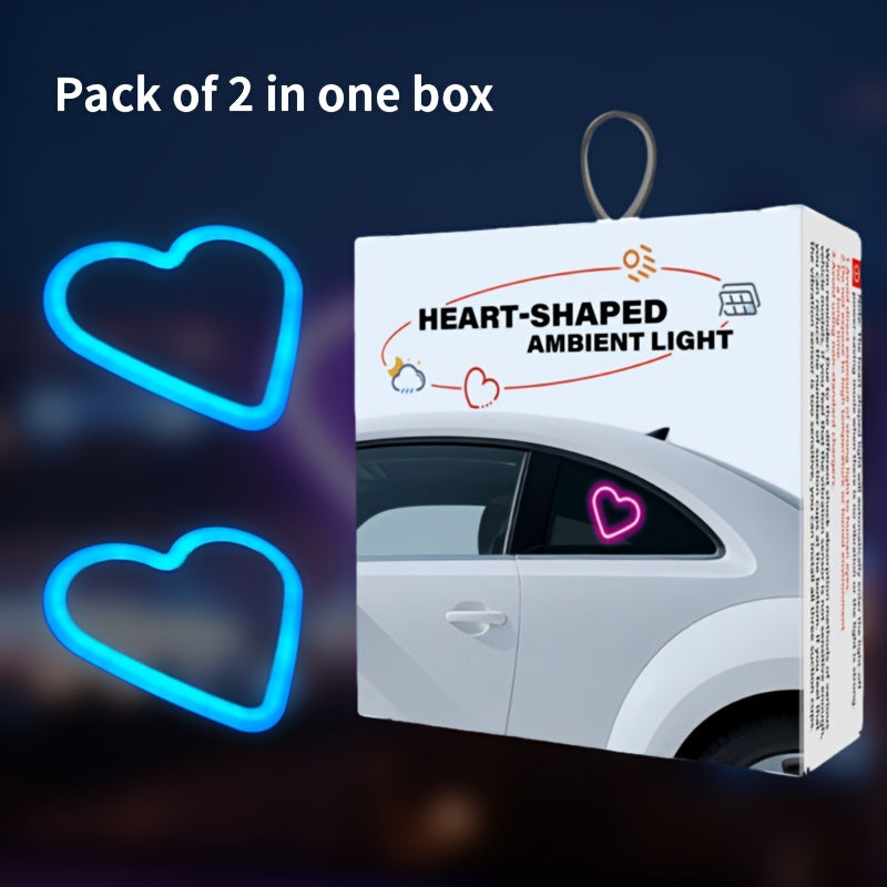 {2pcs} Car Interior Neon Heart Lights