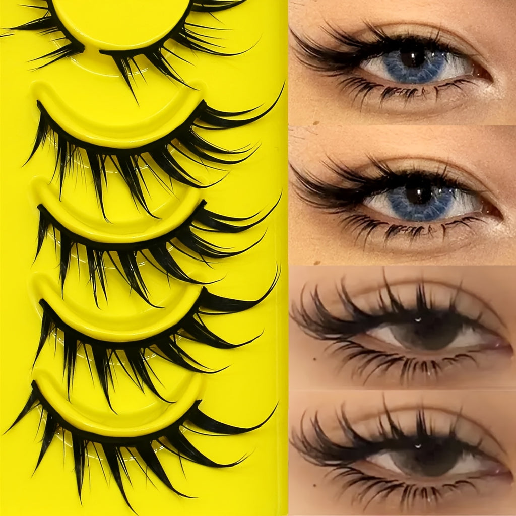 6 Pairs Cartoon Eyelashes
