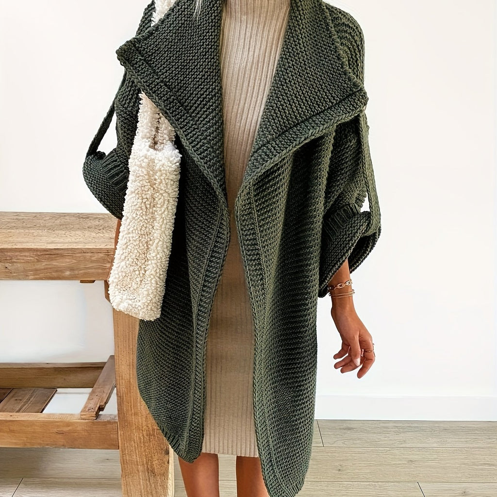 Cardigan Solid Color Long Sleeve Sweater