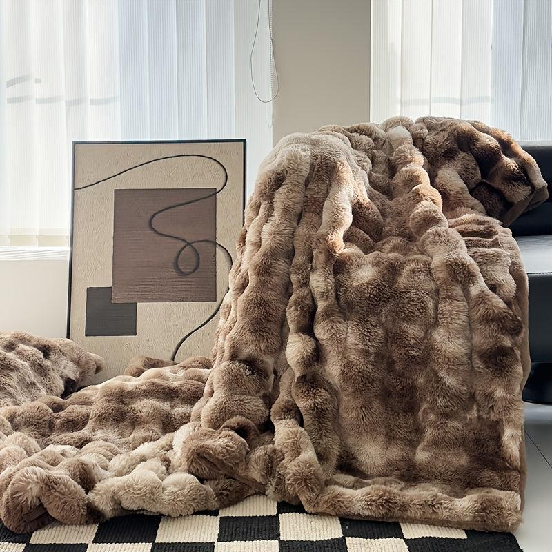 Faux Rabbit Fur Blanket