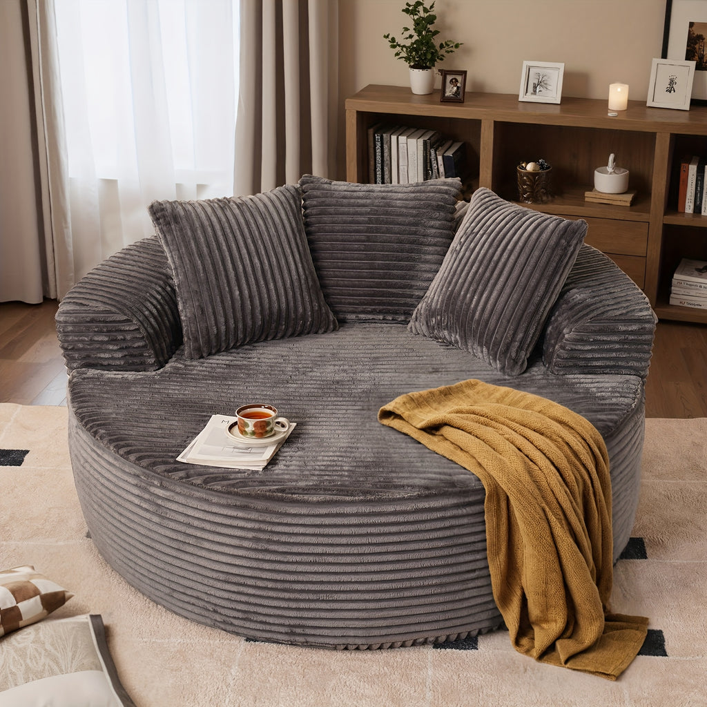 Oversized O-Shape Luxurious Modular Boneless Couch