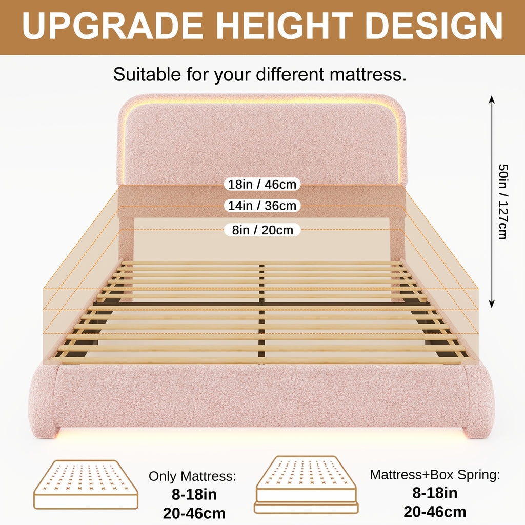 Full Size Soft Cloud Bed Frame