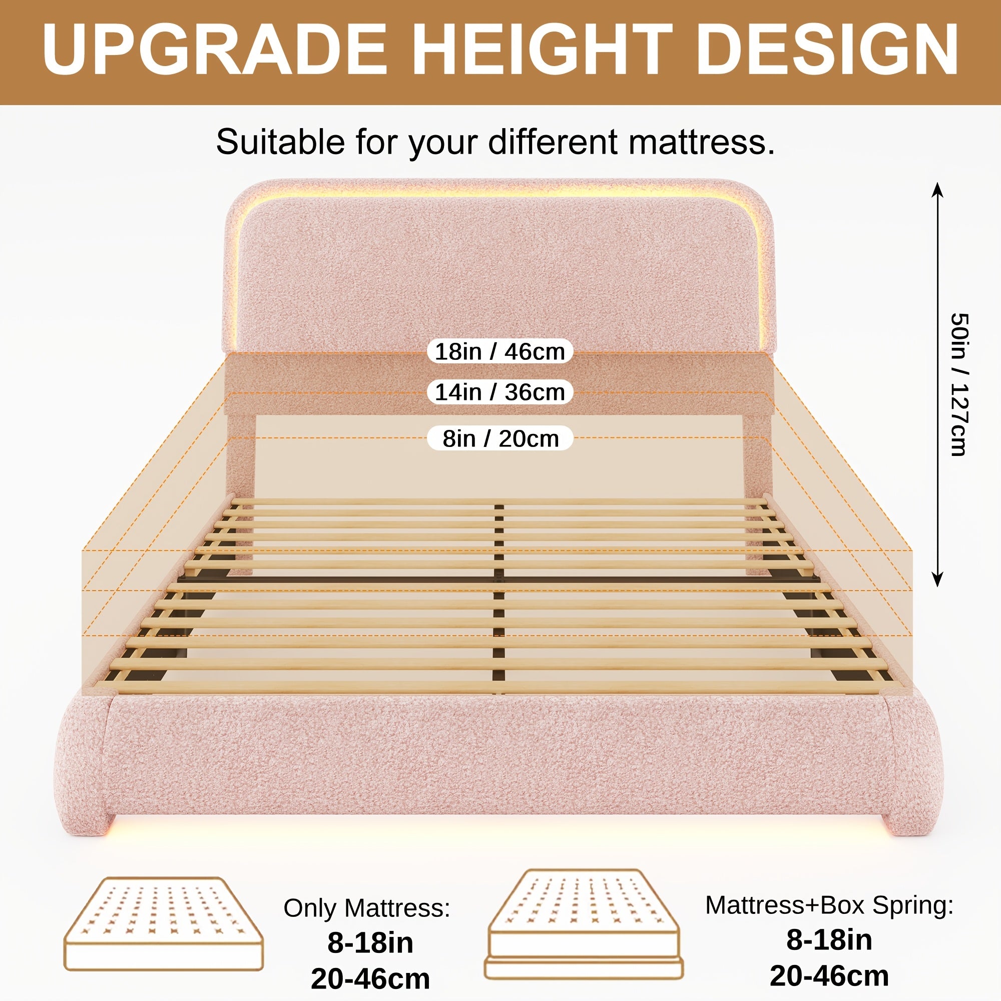 Full Size Soft Cloud Bed Frame
