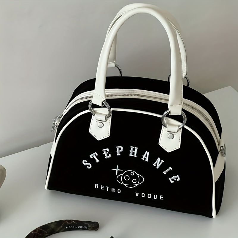 Vintage American Baseball Bag Vintage High-End Sweet Cool Boston Shoulder Crossbody Bag