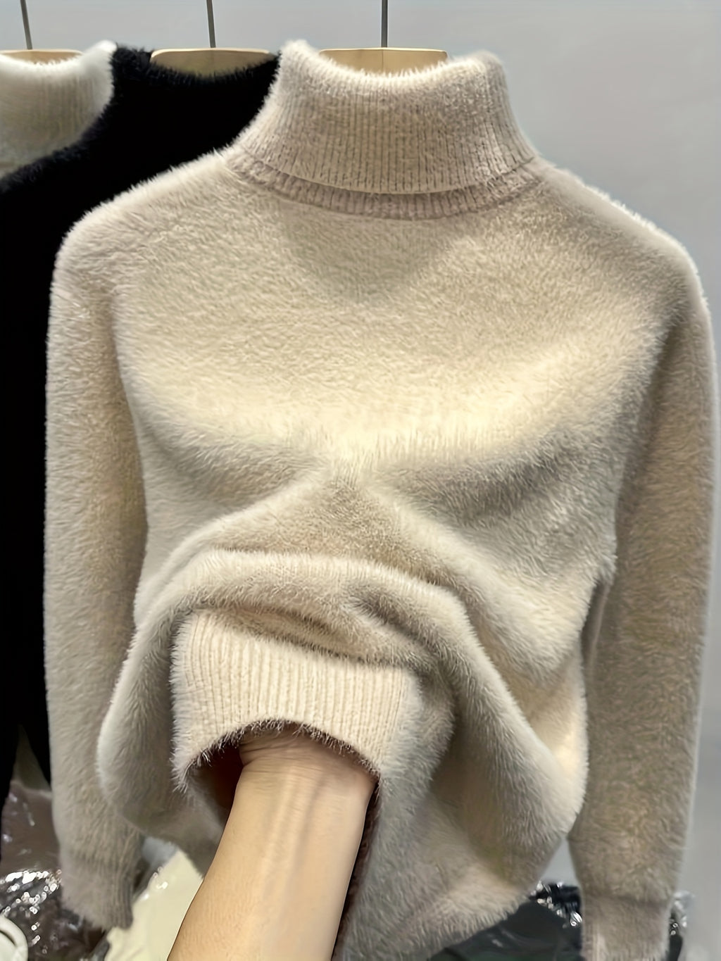 Faux Fur Turtleneck