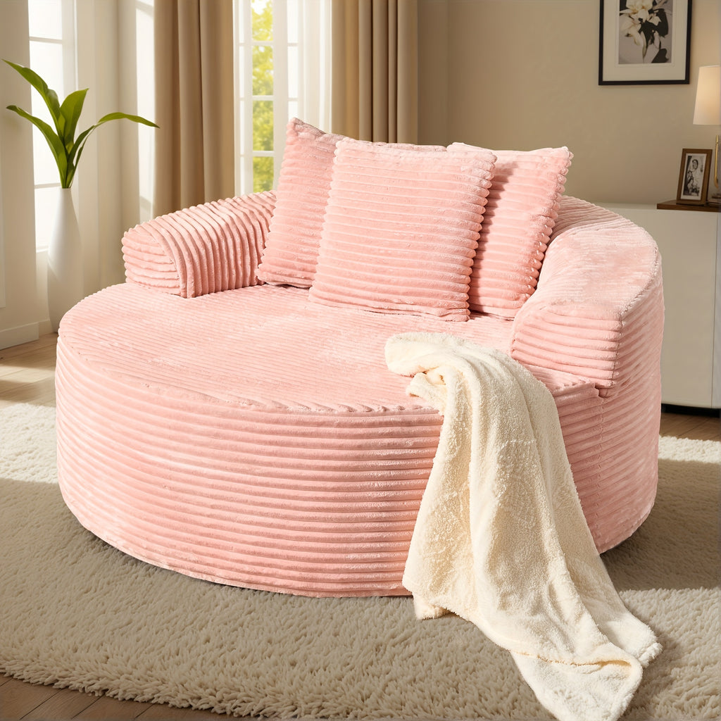 Oversized O-Shape Luxurious Modular Boneless Couch