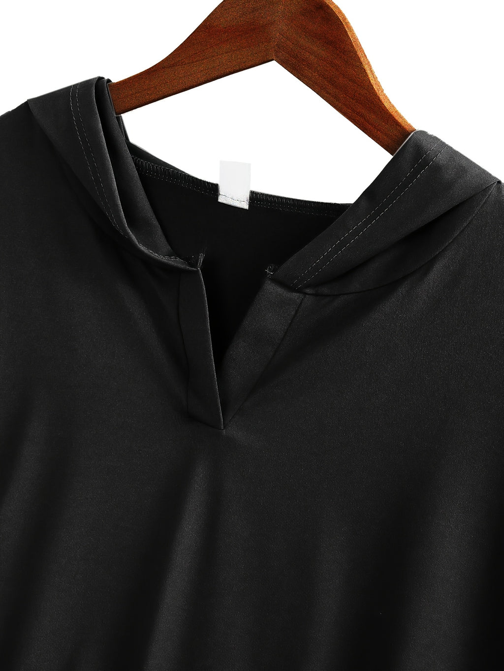 Casual Solid Color Hoodie Sweatshirt and Drawstring Shorts Set