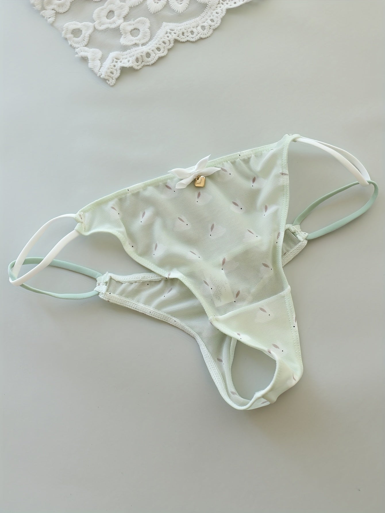 {5-Pack} Low-Rise Sheer Thong Underwear