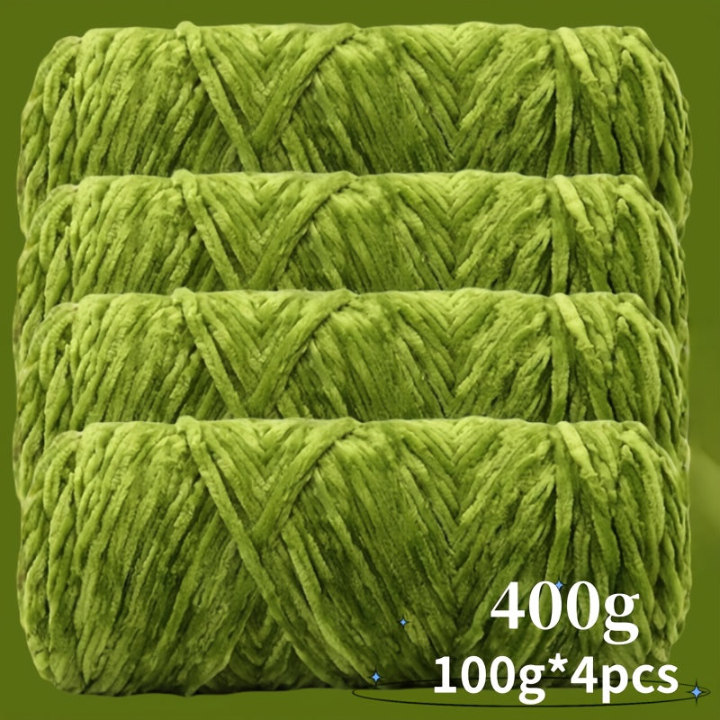 {4pcs} 400g/14.1oz Ultra Soft Fleece Yarn