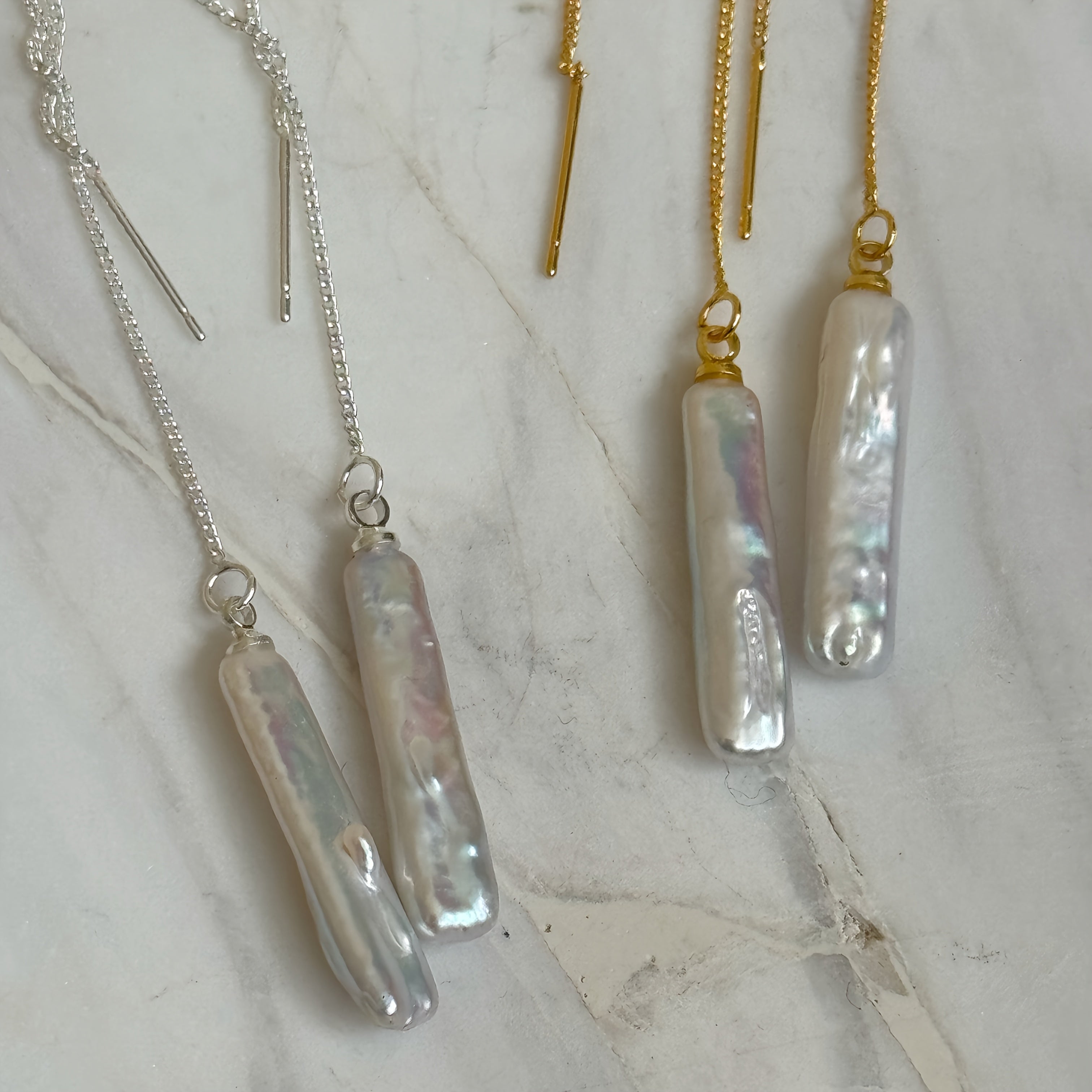 Pearls Tassel Drop Earrings