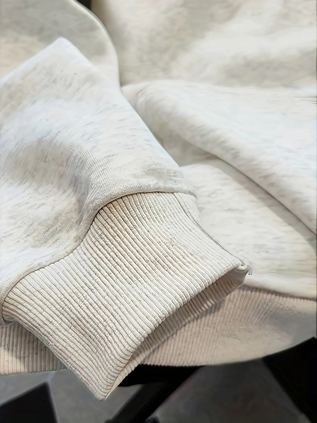 Oversized Hoodie - Light Green Geometric "I'm OK" Patchwork Print