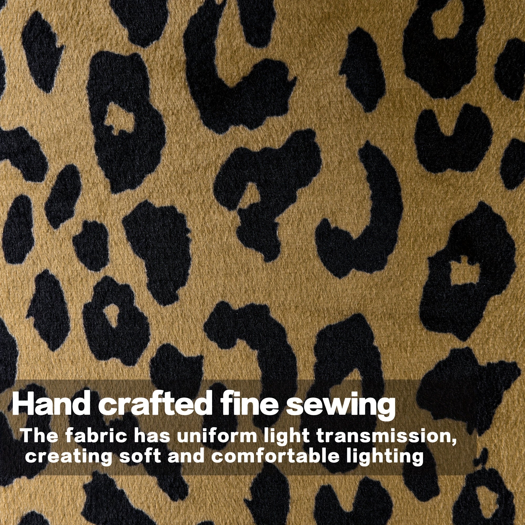 Drum Shaped Leopard Print Lampshade Set