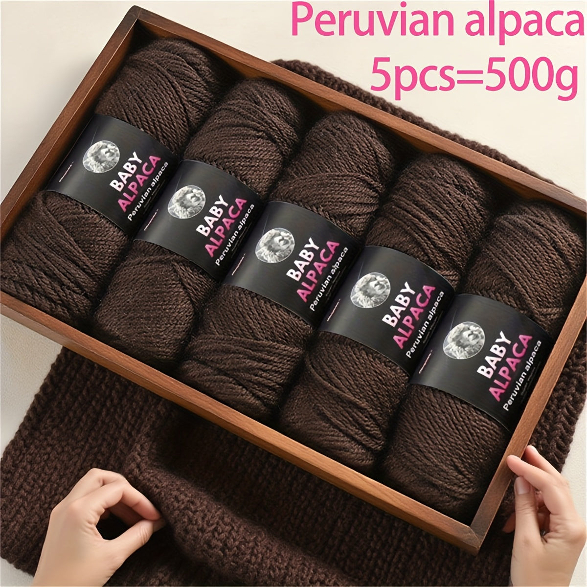 500g (5 Balls) Luxury Alpaca Wool Yarn