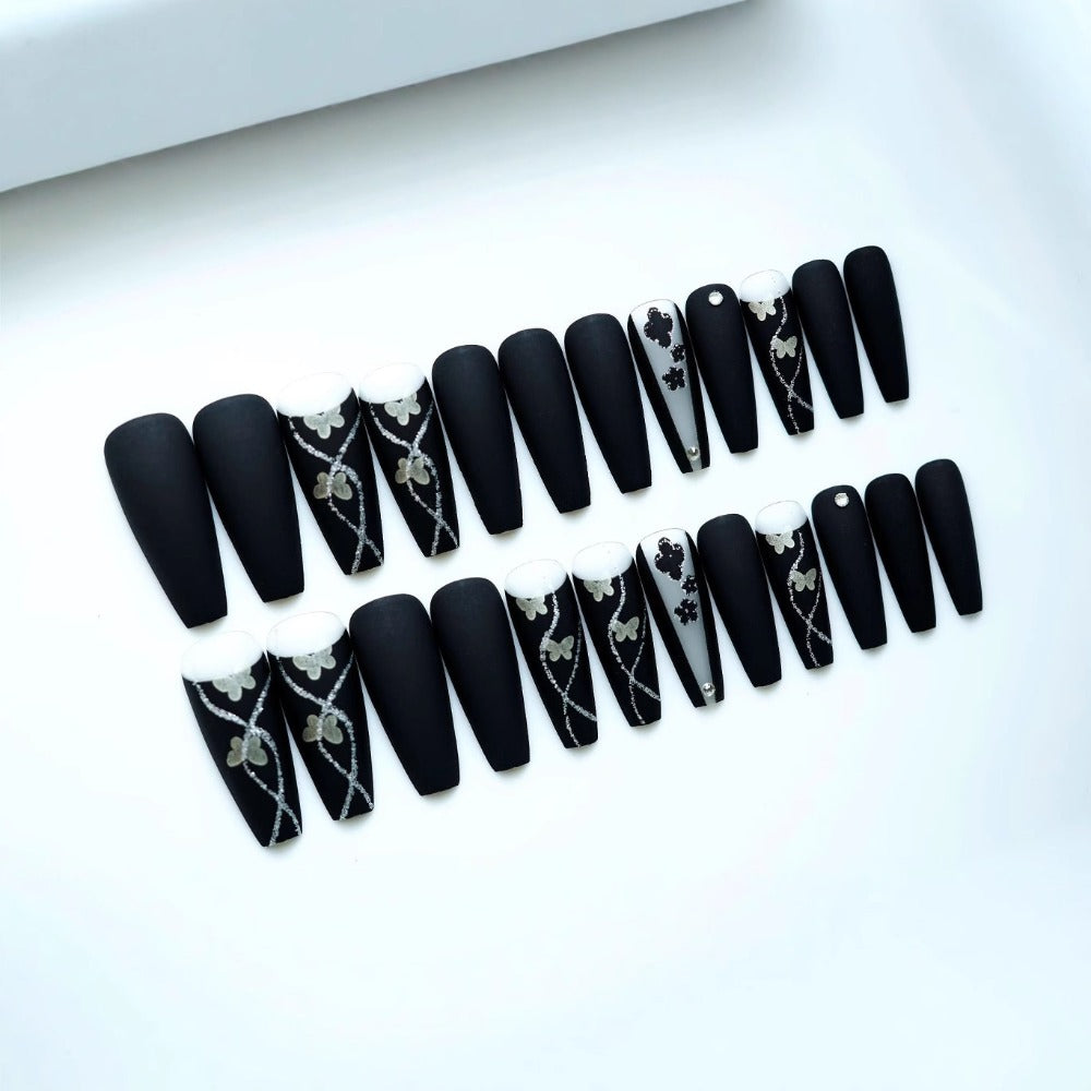 {48pcs} Mysterious Butterfly Fake Nails