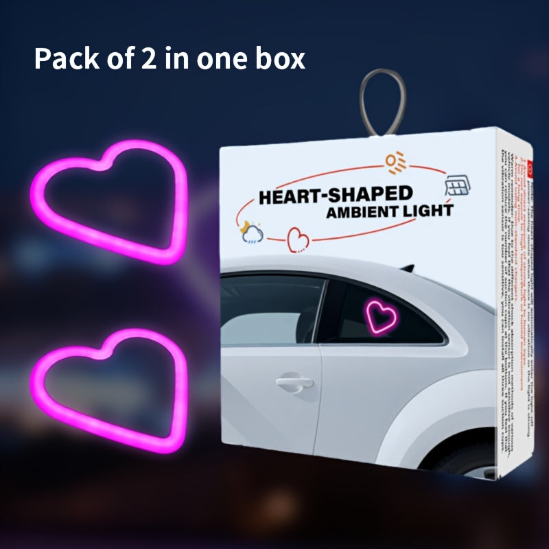 {2pcs} Car Interior Neon Heart Lights