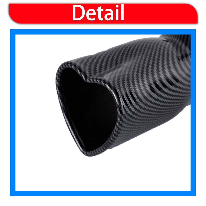 {1pc} 2.48" Stainless Steel Heart-Shaped Exhaust Tip