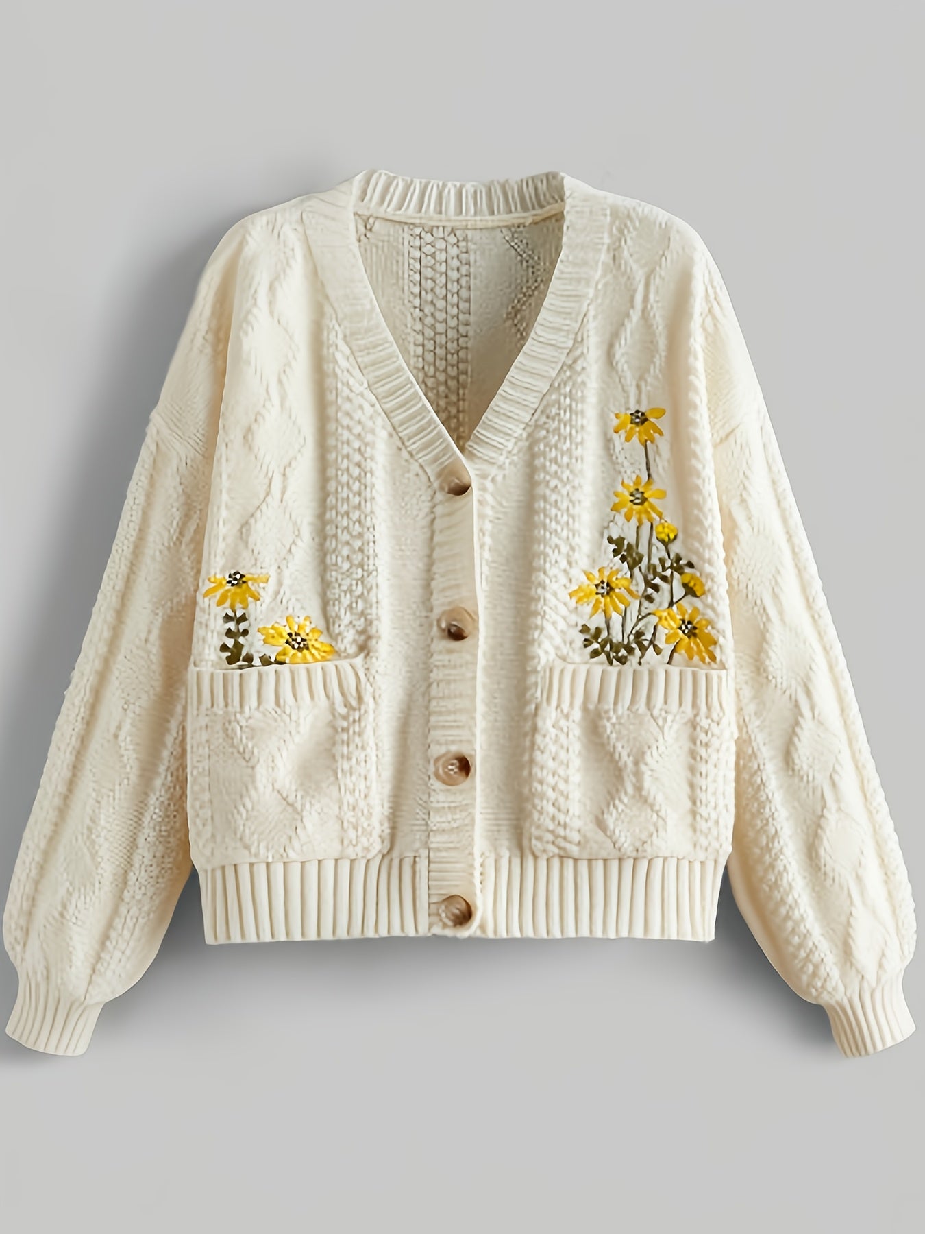 Floral Embroidered Cardigan