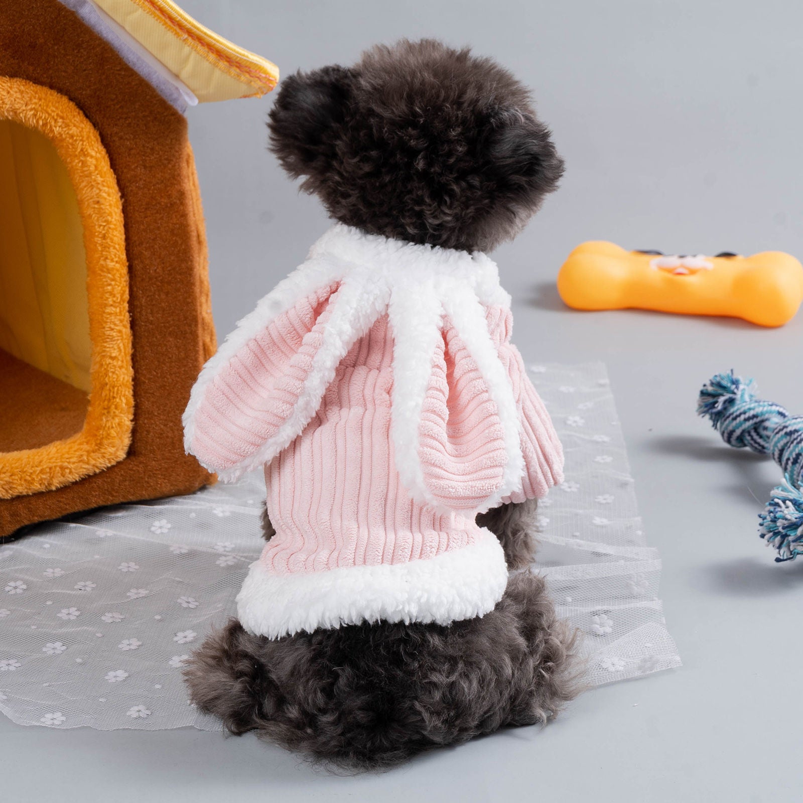 Pet Hoodie With Rabbit Ears