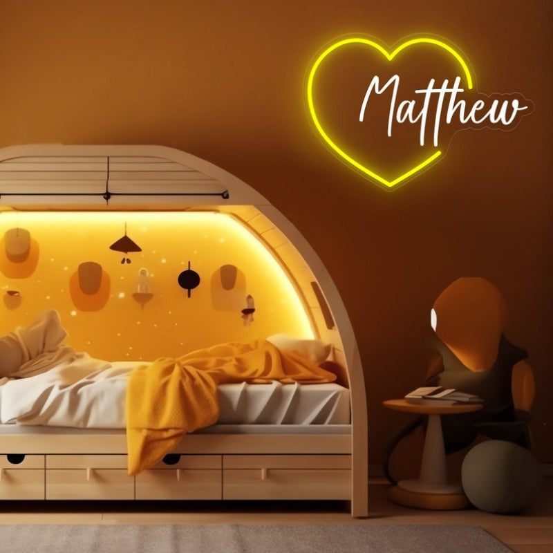 Customizable Heart-Shaped Neon Sign