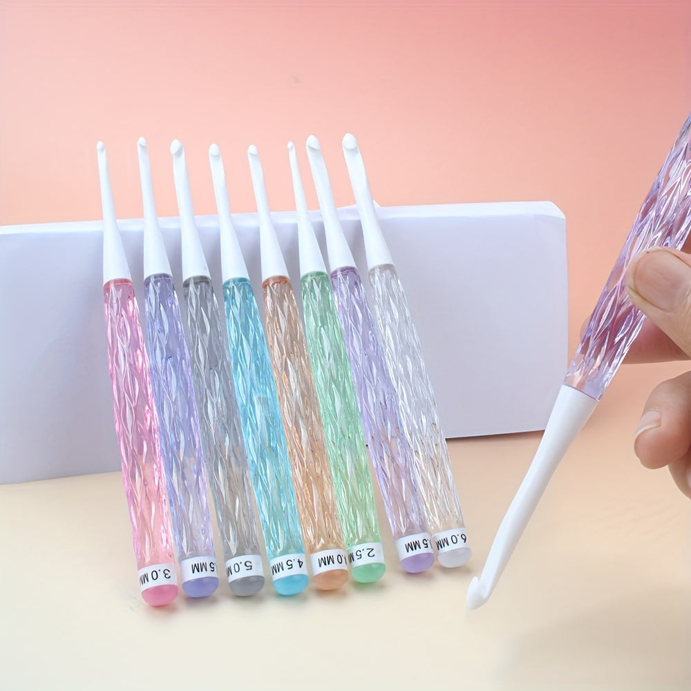 8pcs Candy-Colored Crochet Hook Set