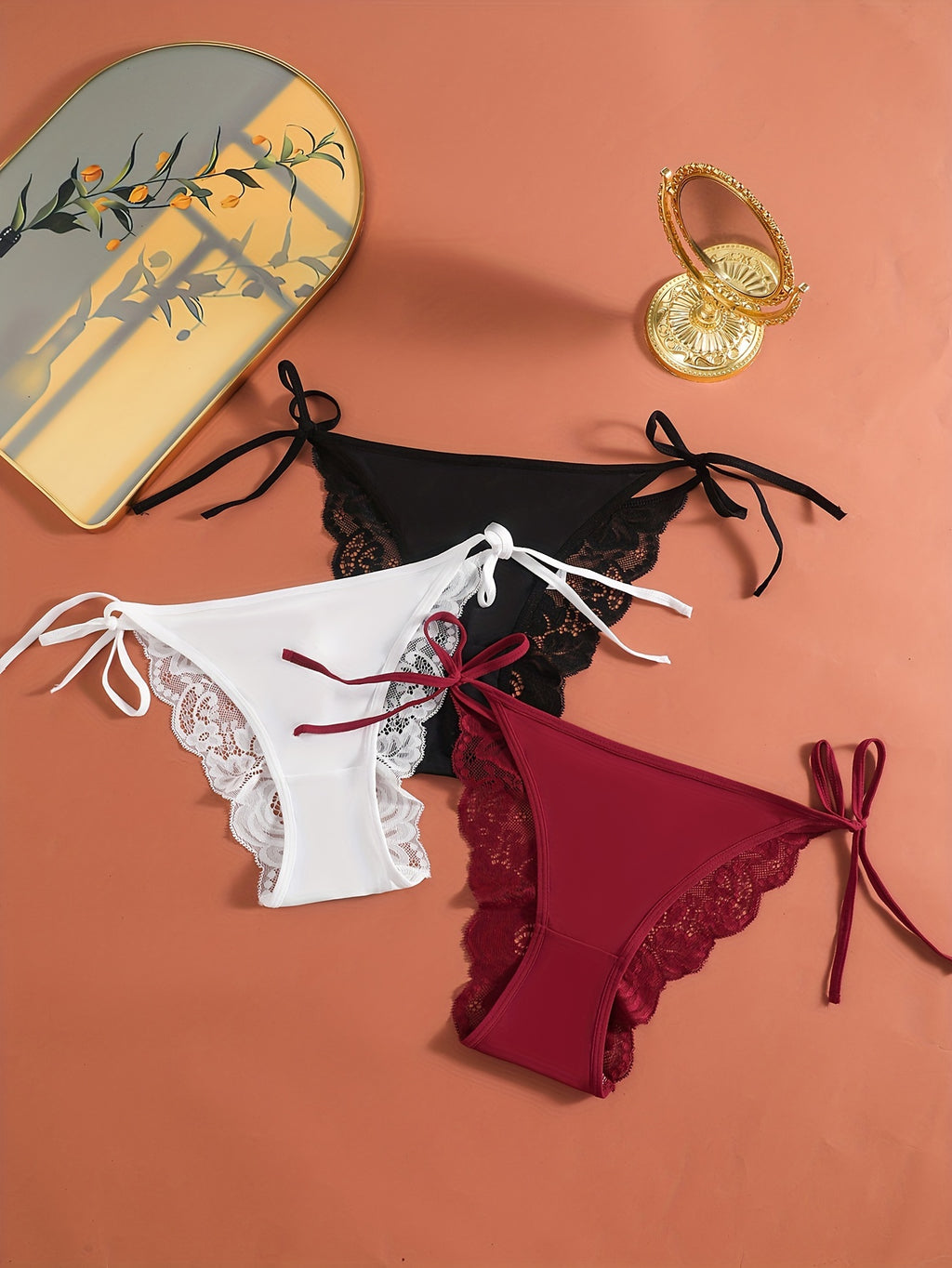 {3pcs} Lace Thong